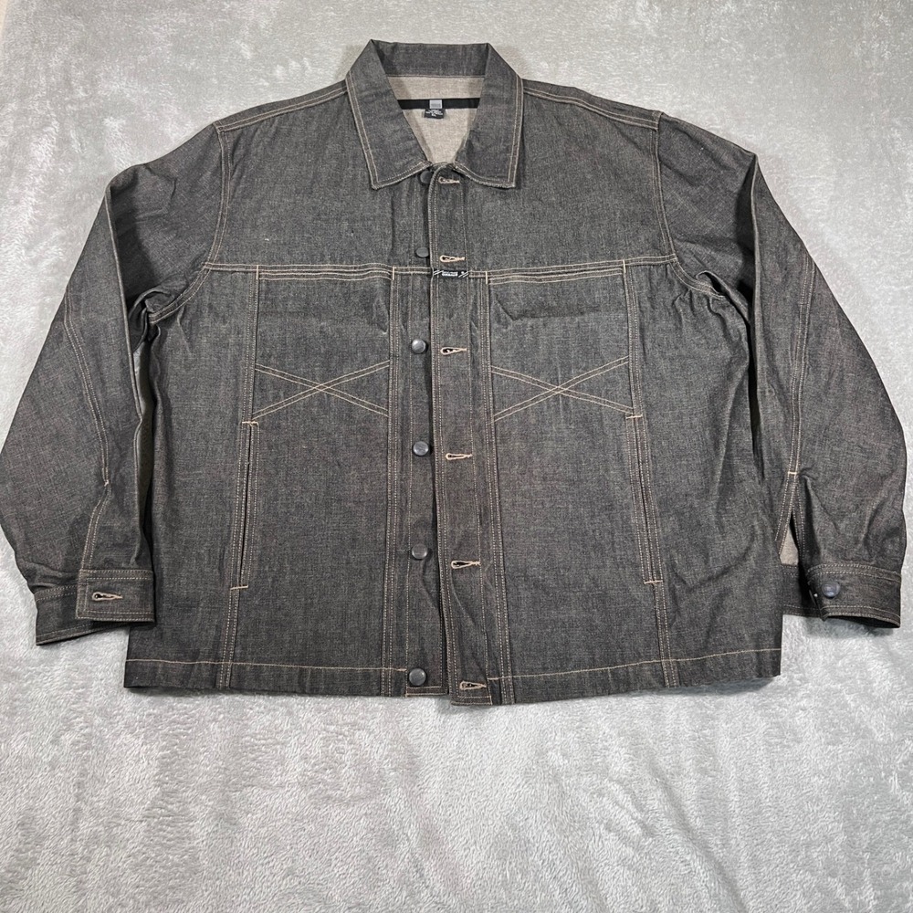 Vintage Marithe Francois‎ Girbaud Denim Jacket Mens XL Black Workwear 90s
